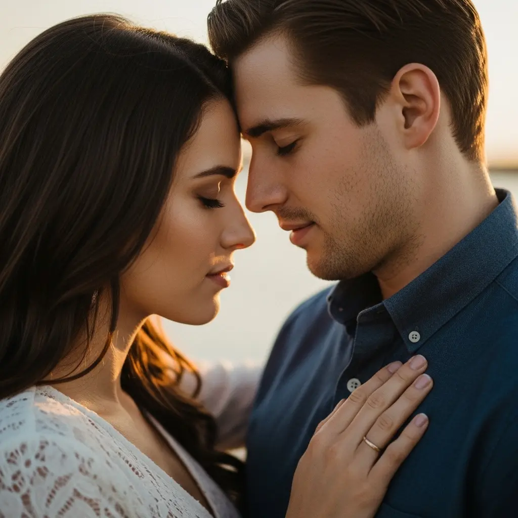 Um casal feliz e comprometido com seu relacionamento
